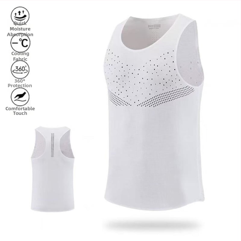 Unisex poliesterio liemenė, greitai džiūstanti ir kvėpuojanti, vasaros bėgimui ir važiavimui dviračiu