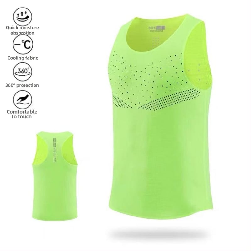 Unisex poliesterio liemenė, greitai džiūstanti ir kvėpuojanti, vasaros bėgimui ir važiavimui dviračiu