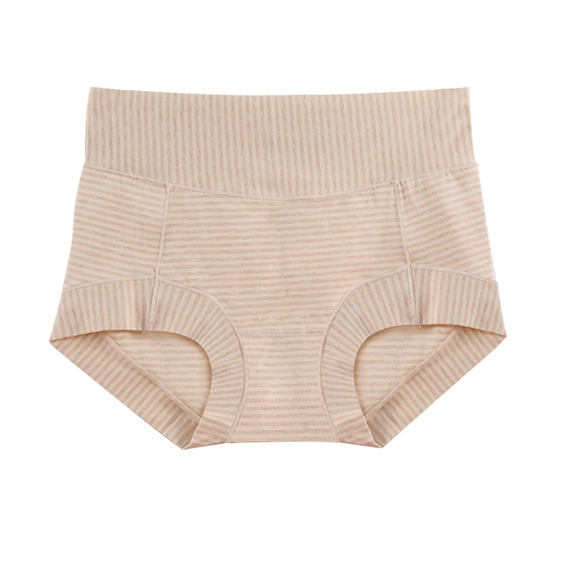 Chiloți pentru femei talie înaltă din bumbac, respirabili, antibacterieni, căptușeală din bumbac în crac.
