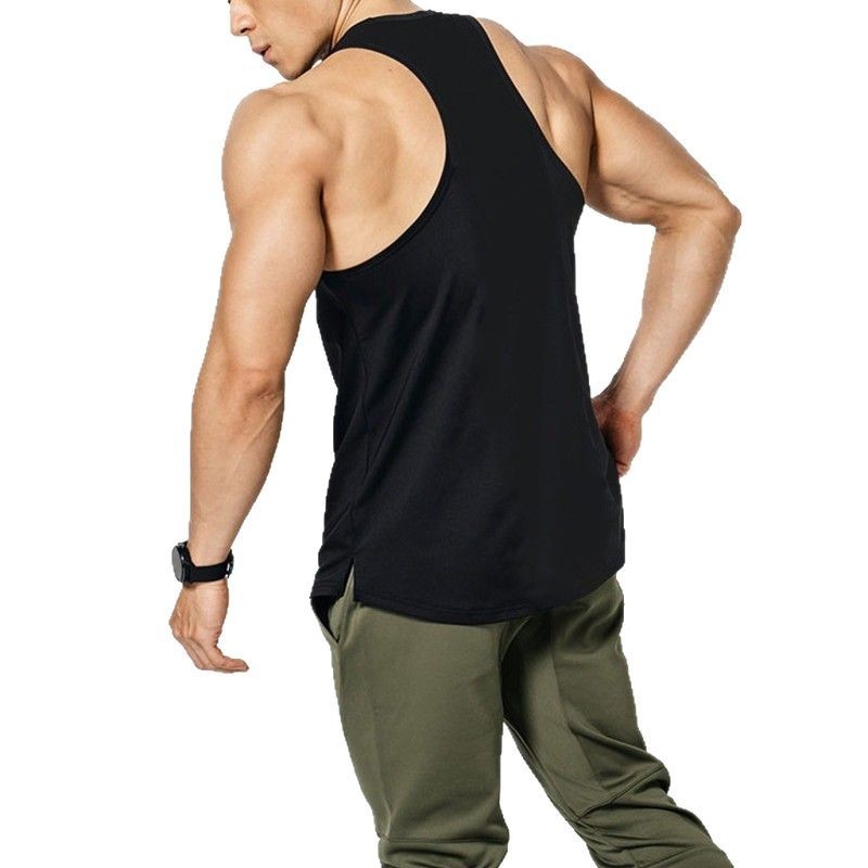 Vyrų kvėpuojanti medvilninė be rankovių sportinė liemenė vasarai