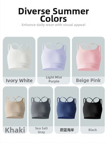 Joga liemenėlė su 3/4 puodeliais, formuoti puodeliai, fiksuotos dvigubos petnešos, pagrindinis audinys: nailonas 81%, pamušalas: spandeks 19%