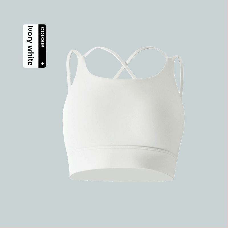 Joga liemenėlė su 3/4 puodeliais, formuoti puodeliai, fiksuotos dvigubos petnešos, pagrindinis audinys: nailonas 81%, pamušalas: spandeks 19%