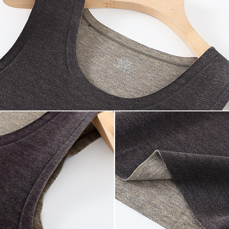 Derong Plus Size muška topla vest, vunena i svila, jesen-zima, unutarnji sloj