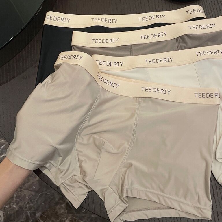 Ice Silk bešavne muške bokserice, tanke, udoban kroj, velike veličine, antibakterijske, prozračne, osvježavajuće