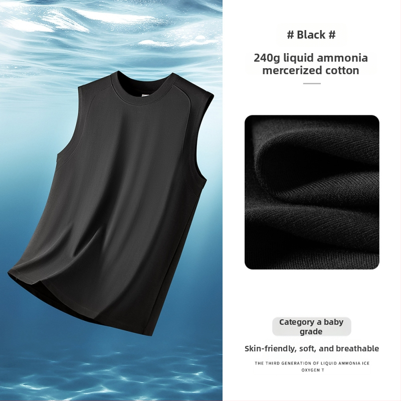 Muški Raglan T‑shirt prsluk - slobodan kroj, pamuk/poliester/elastan smjesa, ljeto 2025