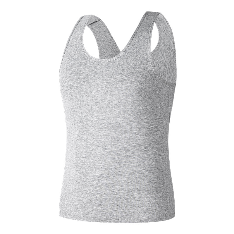 Muški pamučni top za ljeto, prozračan, sportski stil, uski kroj, plus veličina, osnovna donja odjeća