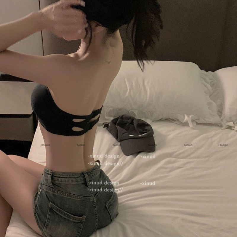 Bez-rameni grudnjak bandeau — bez šavova, Ice Silk/Nylon, Push-Up, Protuklizno leđa