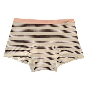 Ženske boxerice s prugama, 90–95% pamuk, antibakterijske, prozračne, pamukasta podstava u preponi