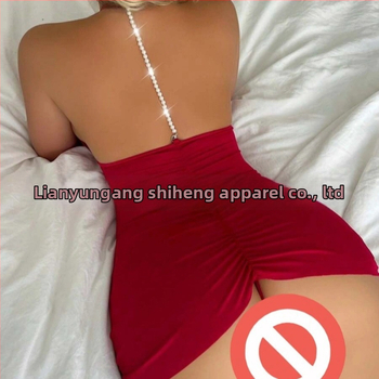 Sexy nočná košieľka s priehľadnou sieťovinou a výšivkou, ultra tenký polyester 61–80 g/m², 95–100% polyester, jar 2025