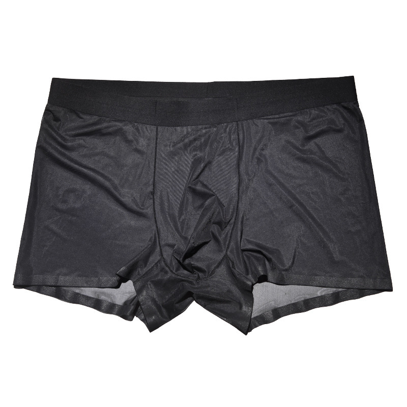 Muške bokserice od ice silk, potpuno prozirne, ultratanki, rashlađujuće, brzo sušeće, plus veličina