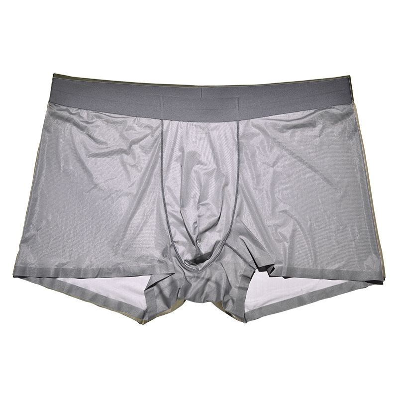 Muške bokserice od ice silk, potpuno prozirne, ultratanki, rashlađujuće, brzo sušeće, plus veličina