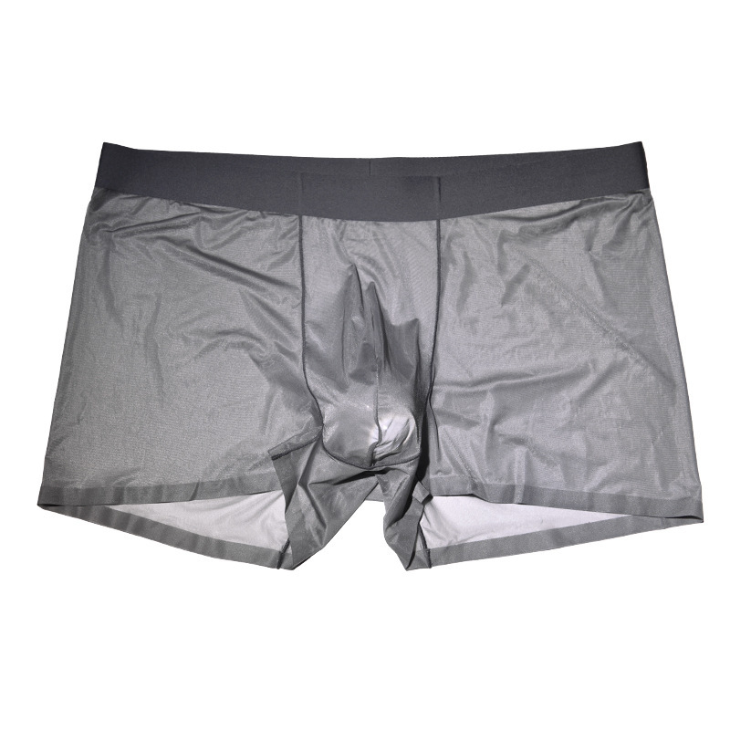 Muške bokserice od ice silk, potpuno prozirne, ultratanki, rashlađujuće, brzo sušeće, plus veličina