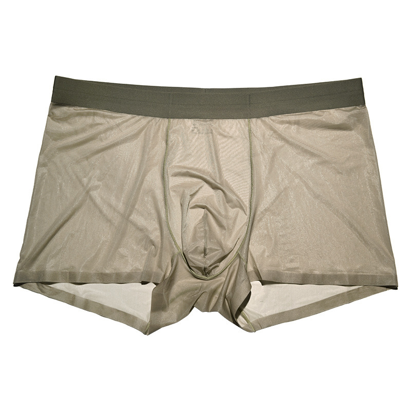 Muške bokserice od ice silk, potpuno prozirne, ultratanki, rashlađujuće, brzo sušeće, plus veličina