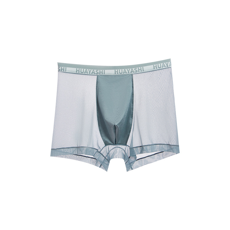 Muške bokserice od ice silk tkanine, prozračne, antibakterijske, brzo se suše, s 100% pamukom podstavljenom
