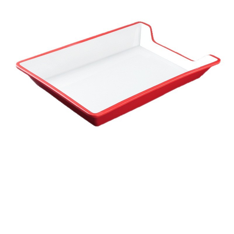 Melamin tanjur za ražnjiće, okrugli, promjer 17–17.9 cm, jednobojna glazirana površina, moderni minimalistički stil, za restorane