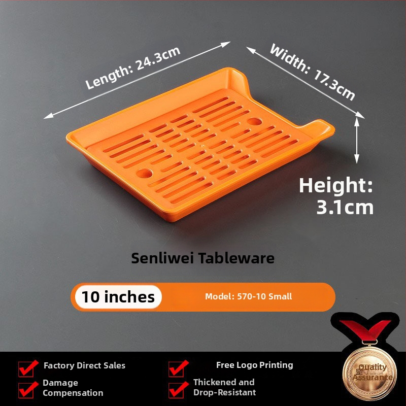 Melamin tanjur za ražnjiće, okrugli, promjer 17–17.9 cm, jednobojna glazirana površina, moderni minimalistički stil, za restorane