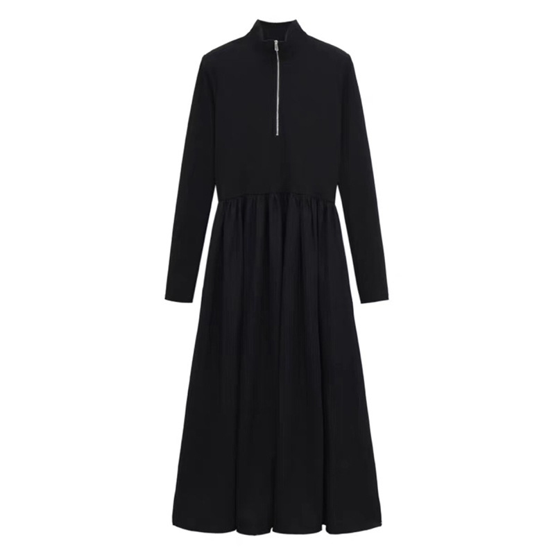 Φόρεμα γαλουχίας με μακριά μανίκια, φούστα γοργόνα, πλεκτό ύφασμα, μπροστινό άνοιγμα γαλουχίας