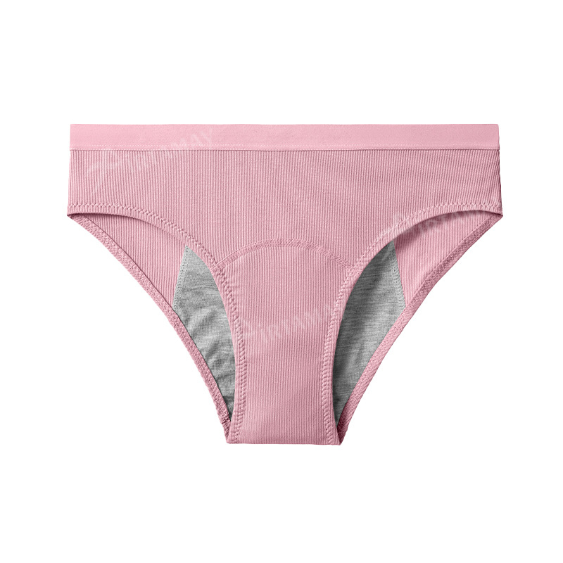 Trostruko apsorbirajuće menstrualne gaćice, protiv propuštanja, visoki struk, pamučna tkanina, za mlade žene.