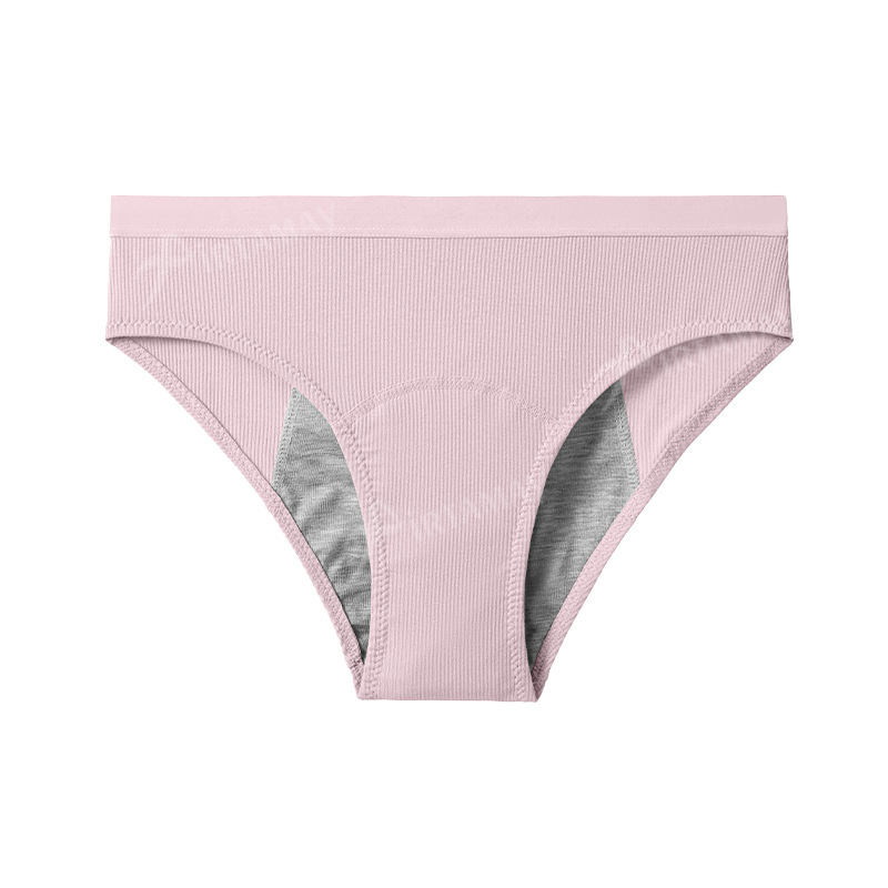 Trostruko apsorbirajuće menstrualne gaćice, protiv propuštanja, visoki struk, pamučna tkanina, za mlade žene.