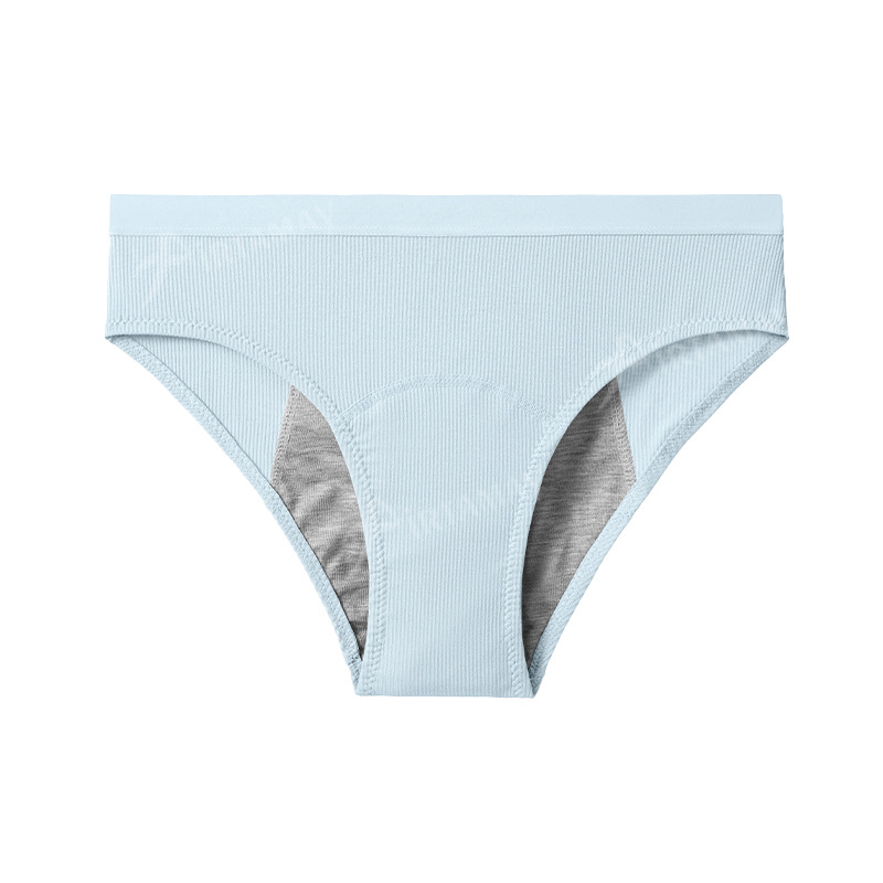 Trostruko apsorbirajuće menstrualne gaćice, protiv propuštanja, visoki struk, pamučna tkanina, za mlade žene.