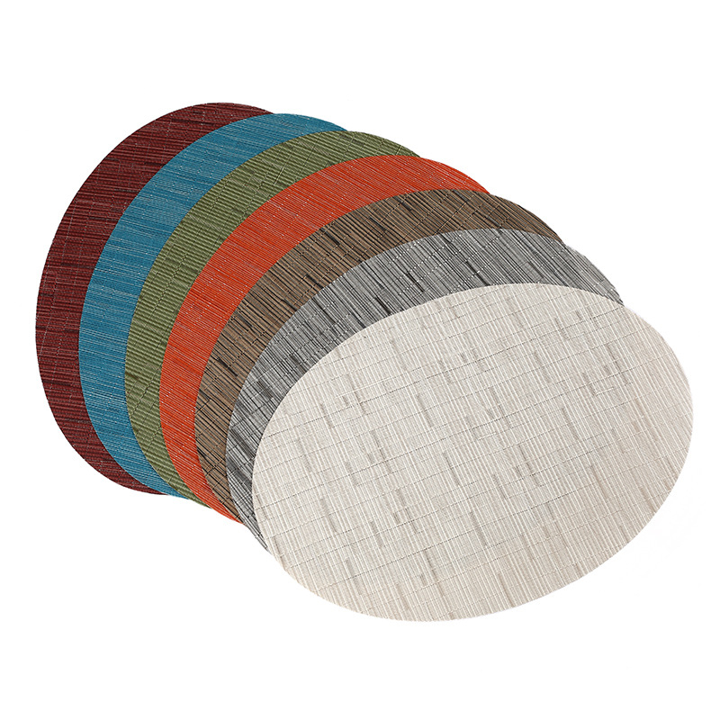 Lai Cai PVC Csúszásmentes Szövött Asztalterítő Alátét, Hőszigetelő, Ovális vagy Kerek Formájú