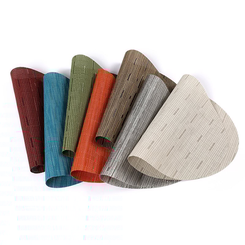 Lai Cai PVC Csúszásmentes Szövött Asztalterítő Alátét, Hőszigetelő, Ovális vagy Kerek Formájú