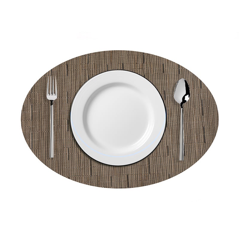 Lai Cai PVC Csúszásmentes Szövött Asztalterítő Alátét, Hőszigetelő, Ovális vagy Kerek Formájú