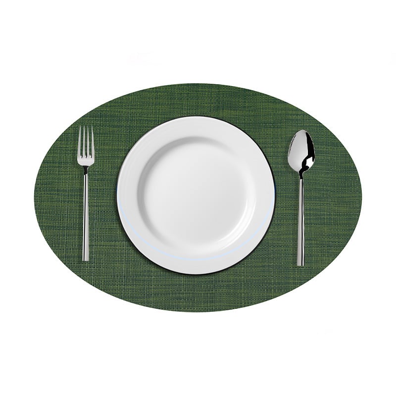 Lai Cai PVC Csúszásmentes Szövött Asztalterítő Alátét, Hőszigetelő, Ovális vagy Kerek Formájú