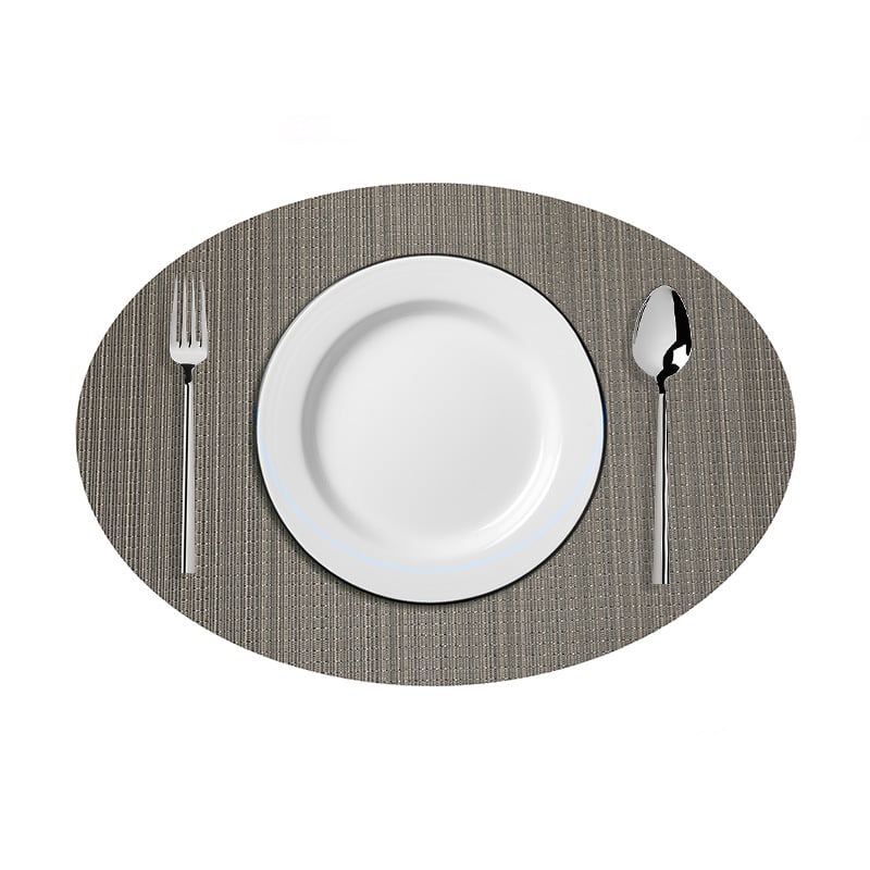 Lai Cai PVC Csúszásmentes Szövött Asztalterítő Alátét, Hőszigetelő, Ovális vagy Kerek Formájú