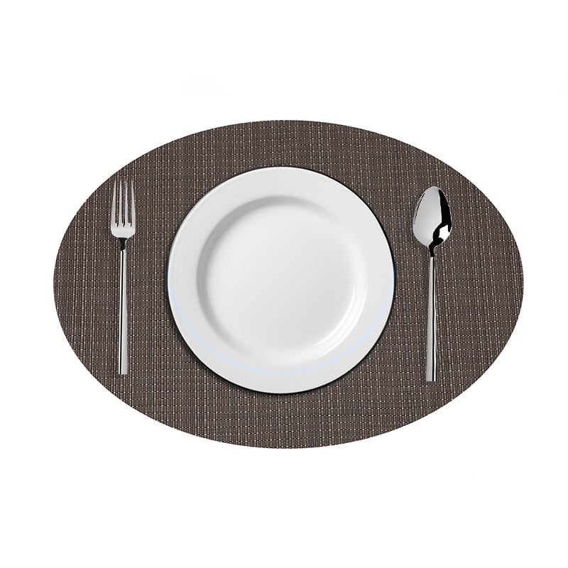 Lai Cai PVC Csúszásmentes Szövött Asztalterítő Alátét, Hőszigetelő, Ovális vagy Kerek Formájú