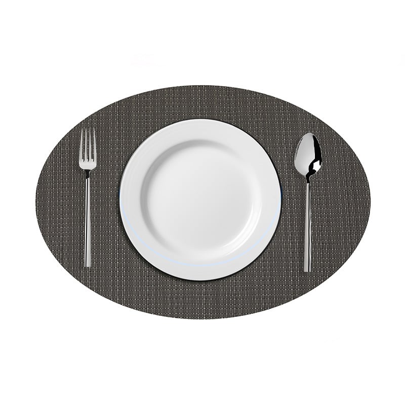 Lai Cai PVC Csúszásmentes Szövött Asztalterítő Alátét, Hőszigetelő, Ovális vagy Kerek Formájú