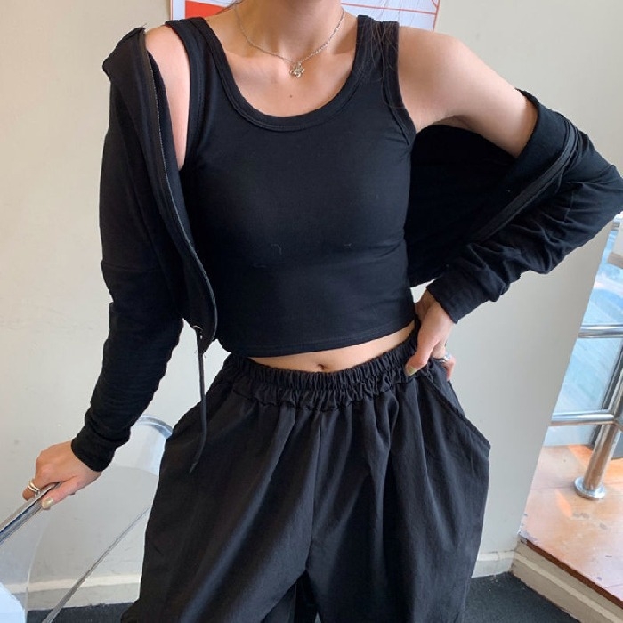 Slings stílusú top, karcsú szabás, 50–65 cm hossz, egyszínű poliészter, nyúl szőrös dísz