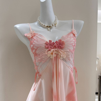 Noćna haljina tipa sling od ice silk s V-izrezom, bez rukava, ultra tankom tkaninom (81–100 g/m²), 95–100% poliester