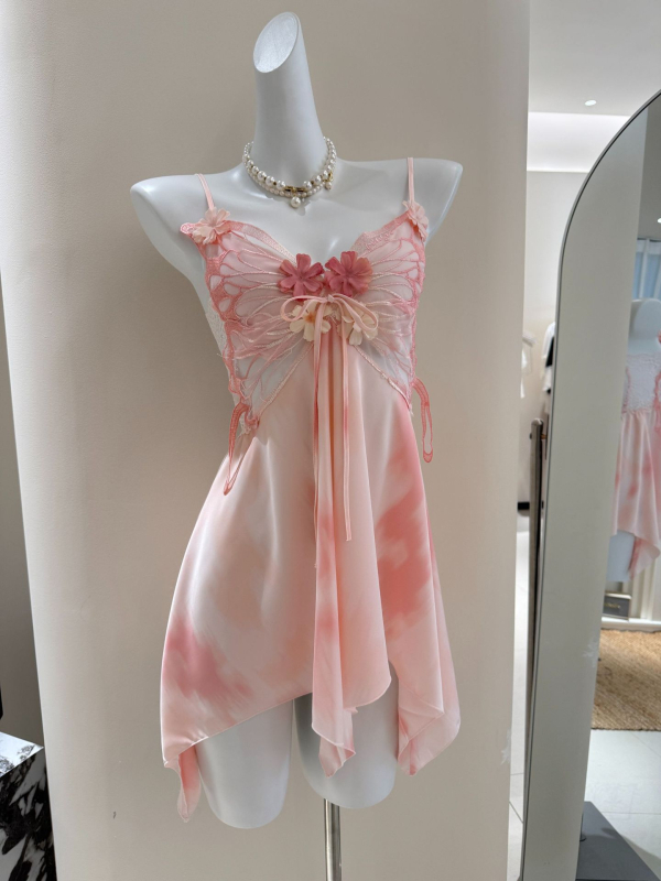 Noćna haljina tipa sling od ice silk s V-izrezom, bez rukava, ultra tankom tkaninom (81–100 g/m²), 95–100% poliester