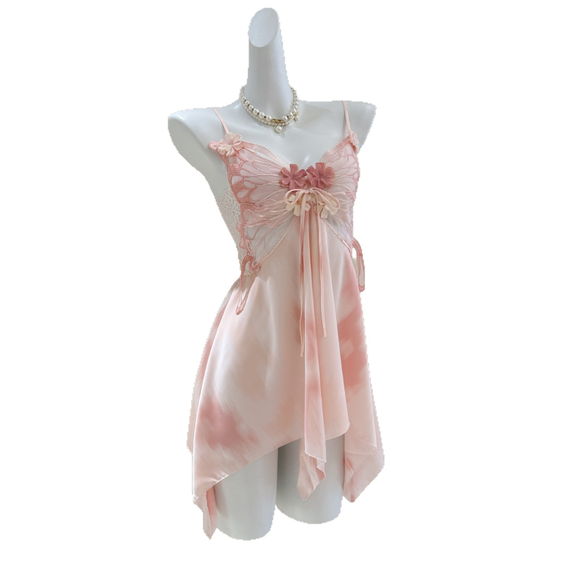 Noćna haljina tipa sling od ice silk s V-izrezom, bez rukava, ultra tankom tkaninom (81–100 g/m²), 95–100% poliester