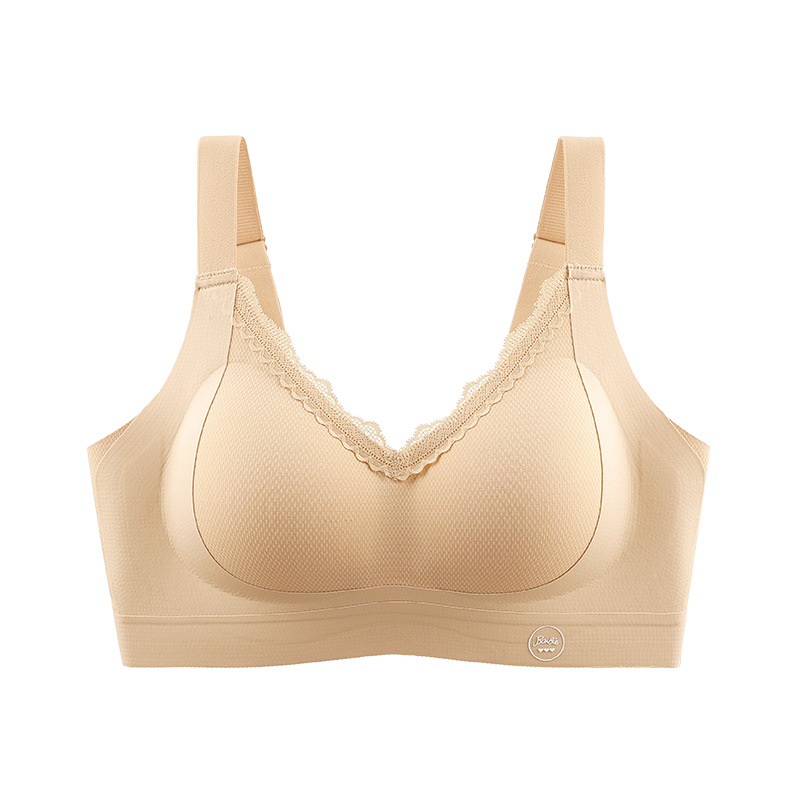 Nelyginė liemenėlė su minkšta atrama, V iškirptė, nėriniai, 3/4 puodelių iš putų modelio, bevielė