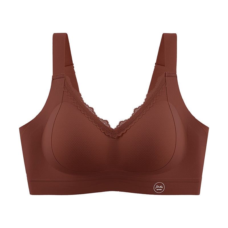 Nelyginė liemenėlė su minkšta atrama, V iškirptė, nėriniai, 3/4 puodelių iš putų modelio, bevielė