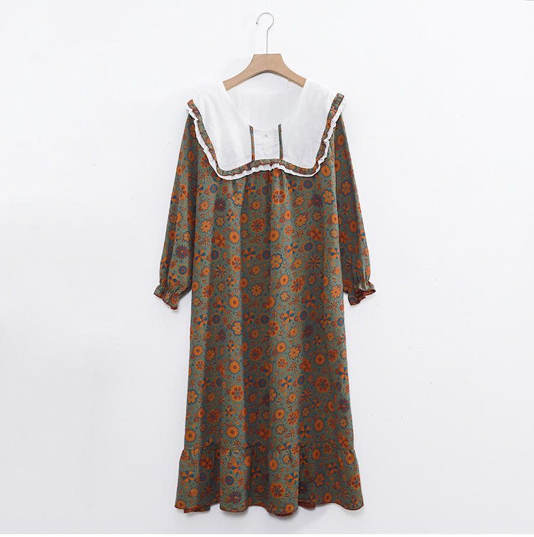 100% pamut hálóing otthoni viselésre, hosszú ujjú, rajzfilm mintázat, vékony légáteresztő anyag