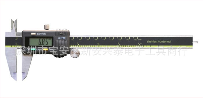 Skaitmeninis šlyperis su LCD ekranu, matavimo diapazonai 0-150 mm ir 200-300 mm