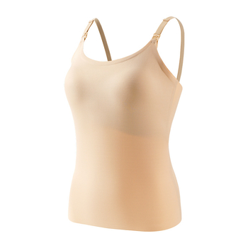 Кърмещ потник за есен-зима, кръгло деколте, без ръкави, плат: найлон; основна тъкан: лен 80%; еднотонен.