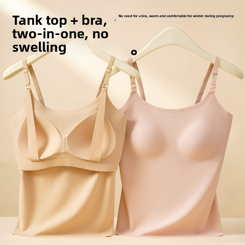 Кърмещ потник за есен-зима, кръгло деколте, без ръкави, плат: найлон; основна тъкан: лен 80%; еднотонен.