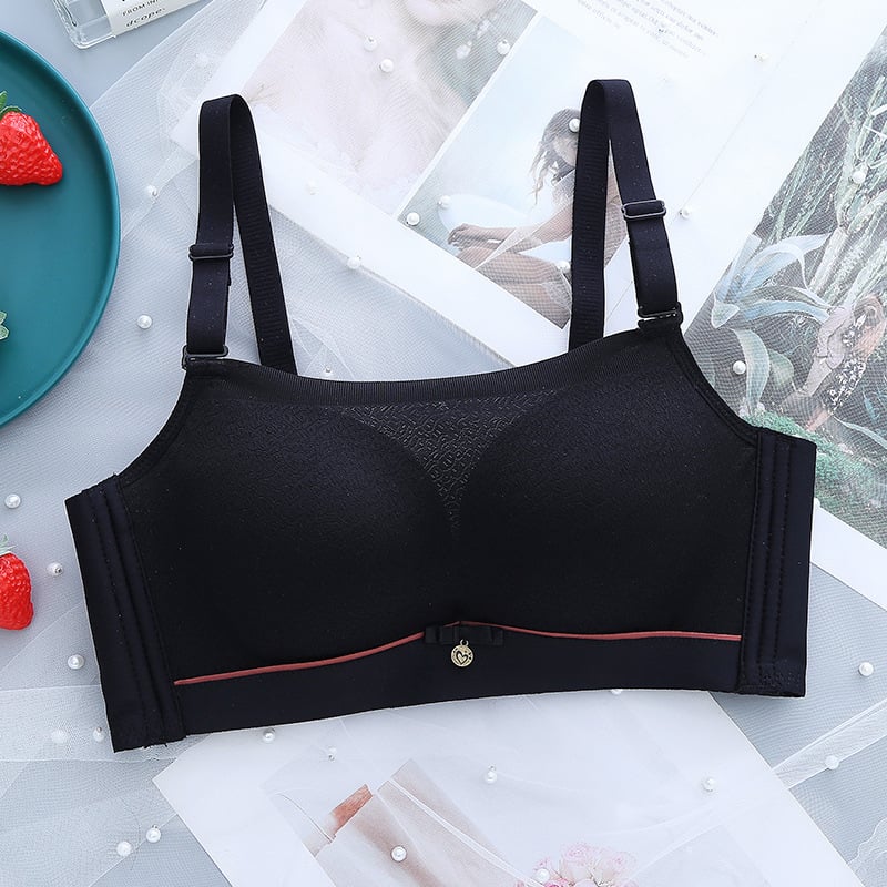 Tube top liemenėlė be vielos, nailono audinys, 3/4 kaušelis su plonu viršutiniu ir storesniu apatineje, nuimamos dvigubos peties, nugaros trijų eilių užsegimas