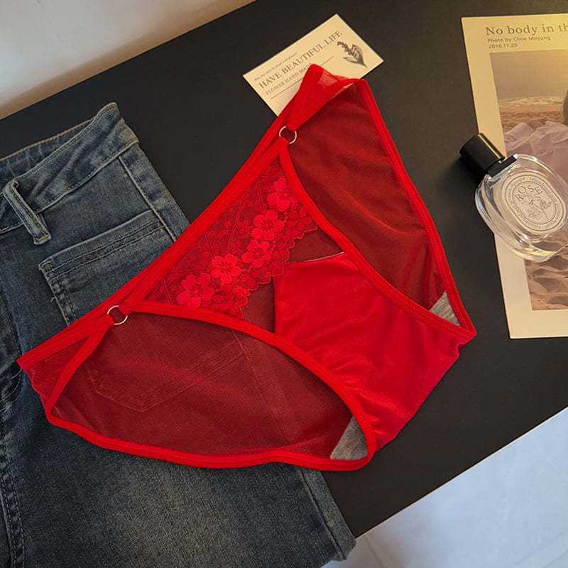 Chiloți damă din dantelă talie joasă, jacquard floral, căptușeală din bumbac