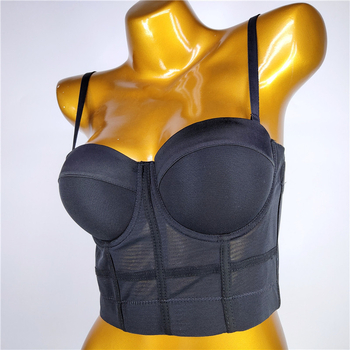 Bustier korzet s odvojivim trakama, uski kroj, poliester tkanina, sadržaj poliester 80–90%