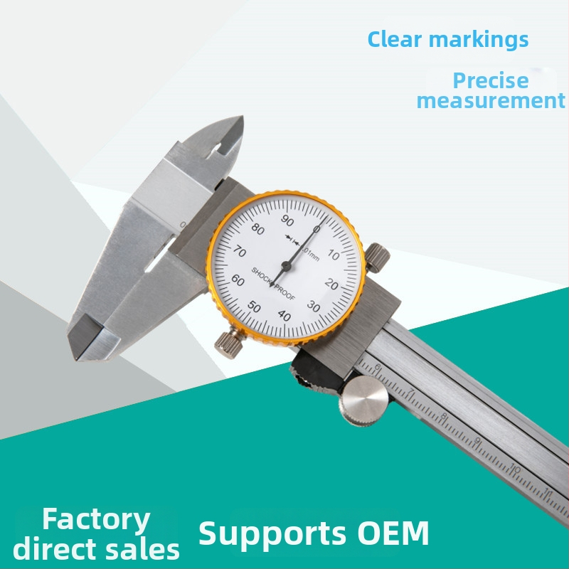 Saimeng Dial Caliper, vysoká presnosť, rozsah 0–150 mm, čítanie 0,01 mm