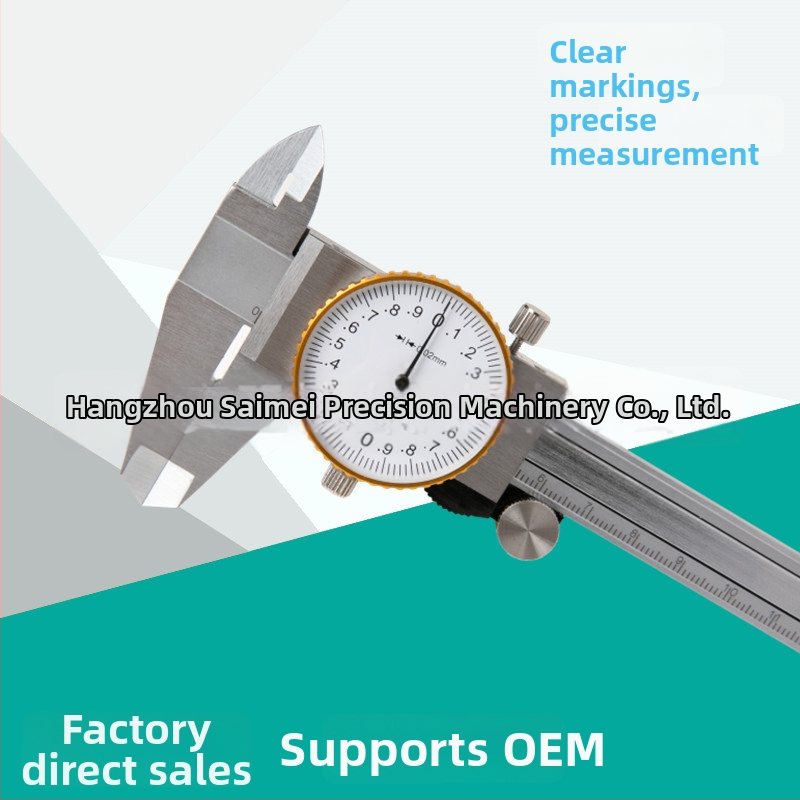 Saimeng Dial Caliper, vysoká presnosť, rozsah 0–150 mm, čítanie 0,01 mm