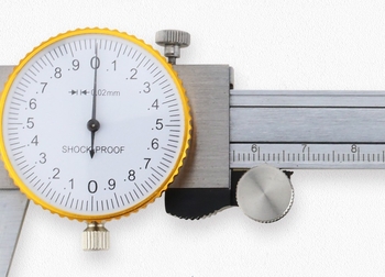Nehrđajući čelični mjerni kaliper s cifernikom i satom, raspon 0-150 mm, razlučivost 0,02 mm