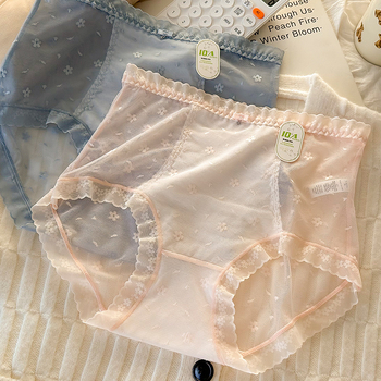 Plus-size gaćice od frančuske čipke, visoki pojas, prozračan materijal, pamuk podstava u preponama