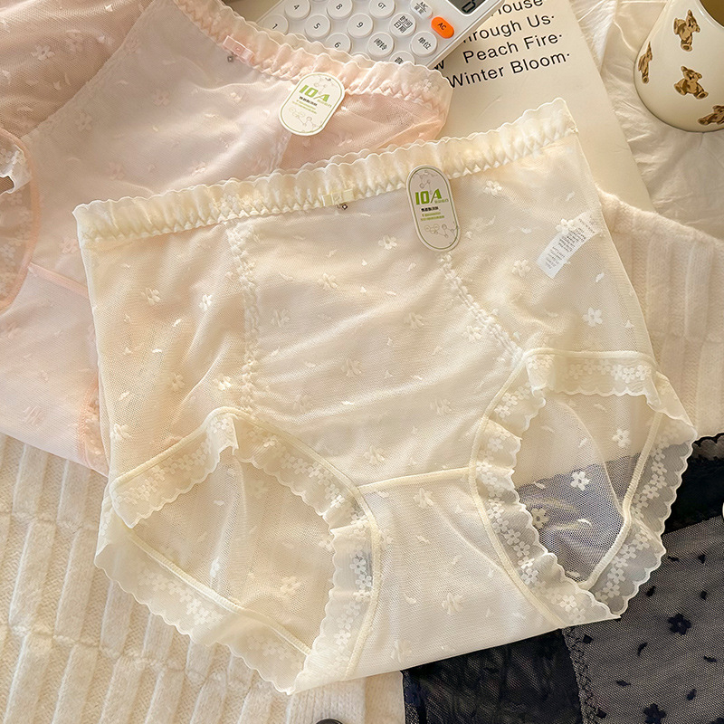 Plus-size gaćice od frančuske čipke, visoki pojas, prozračan materijal, pamuk podstava u preponama