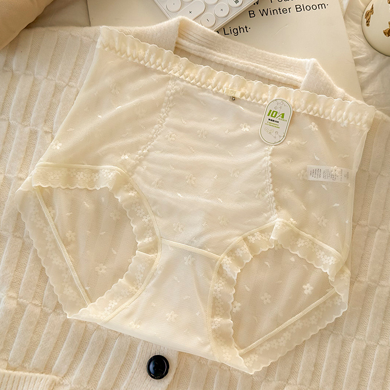 Plus-size gaćice od frančuske čipke, visoki pojas, prozračan materijal, pamuk podstava u preponama